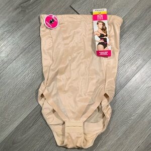 Maidenform‎ Flexees High Waist Firm Control Nude/Beige Brief size M NWT